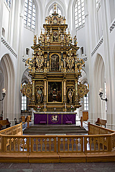 祭坛装饰品,圣徒,教堂,马尔摩,瑞典,欧洲