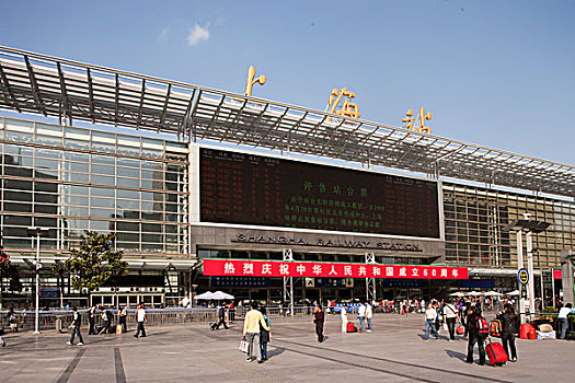 上海,火车站,中国