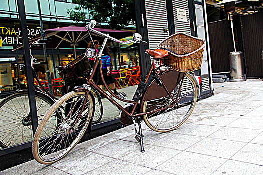 德国法兰克福的家用自行车