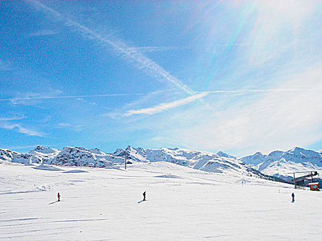 人,滑雪,法国阿尔卑斯山