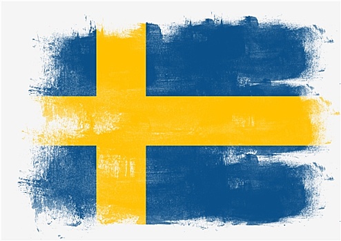 旗帜,瑞典,涂绘,画刷