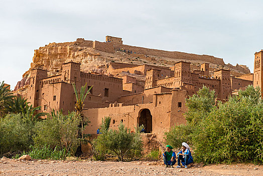 住宅,要塞,大阿特拉斯山,瓦尔扎扎特,省,摩洛哥,非洲