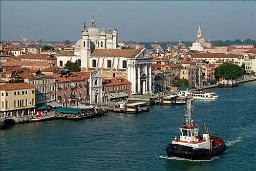 威尼斯,水系,意大利,航拍