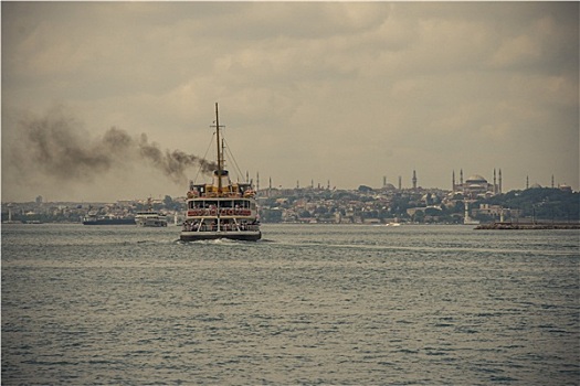 渡轮,博斯普鲁斯海峡,风景,伊斯坦布尔