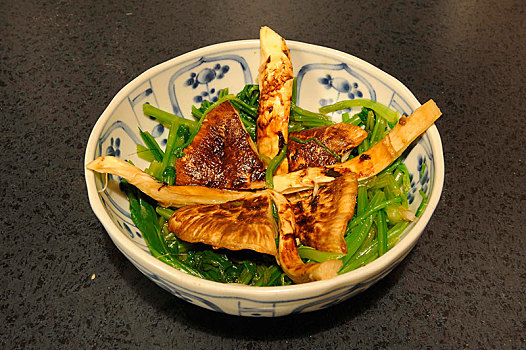 高档,可食蘑菇,盘子,日本,碗,筷子,京都,东亚,亚洲