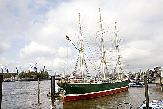 博物馆,船,汉堡港
