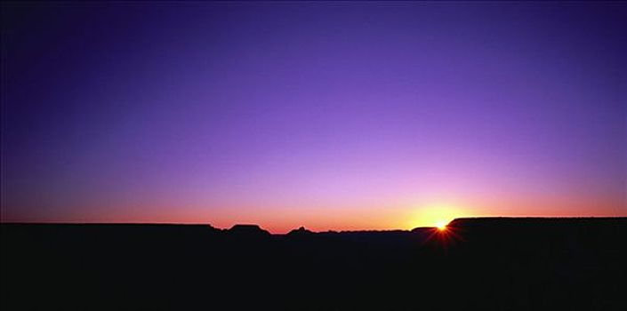 日出,俯视,大峡谷国家公园,亚利桑那,美国