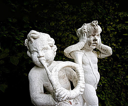 雕塑,巴洛克,音乐人,花园,选举,宫殿,莱茵兰普法尔茨州,德国,欧洲