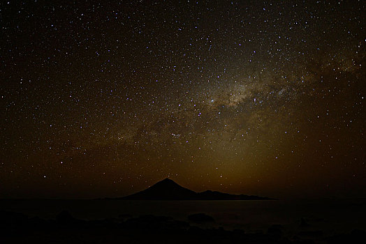 岛屿,夜晚,星空,国家公园,靠近,区域,阿塔卡马沙漠,智利,南美