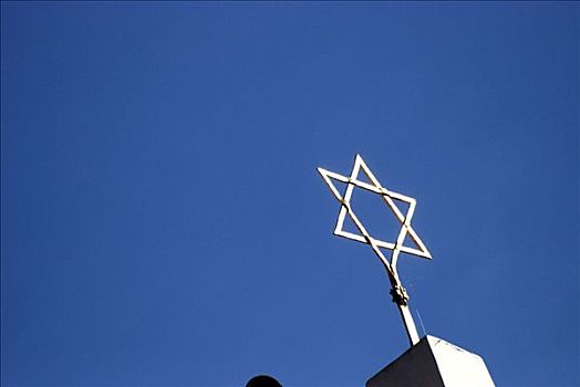 大卫之星,屋顶,犹太区,布拉格,捷克共和国