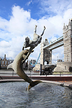 雕塑,塔桥,伦敦