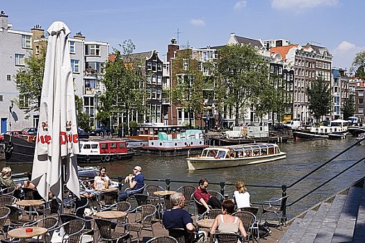 街边咖啡,阿姆斯特丹,荷兰,风景