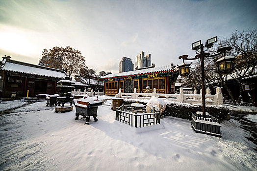 天津天后宫雪景