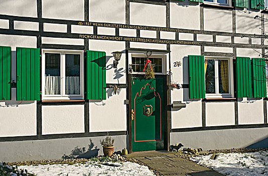 房子,乡村,靠近,杜塞尔多夫,北莱茵威斯特伐利亚,德国,欧洲