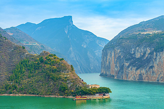 重庆市奉节县白帝城风景区,三峡夔门旅行风光图片