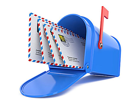 蓝色,邮箱,邮件