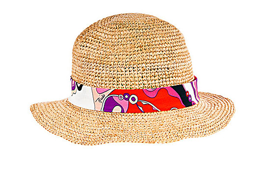 夏天,帽子,隔绝,白色背景
