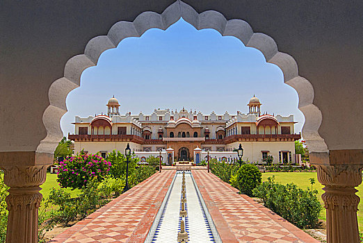 宫殿,建造,小,猎捕,住宿,酒店,巴拉特普尔,印度