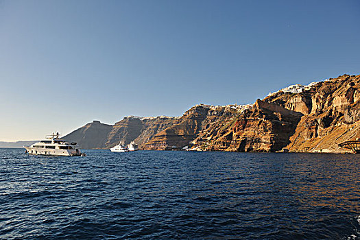 希腊,圣托里尼岛,海岸,奢华,游艇