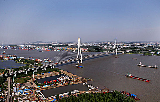 南京长江二桥航拍图