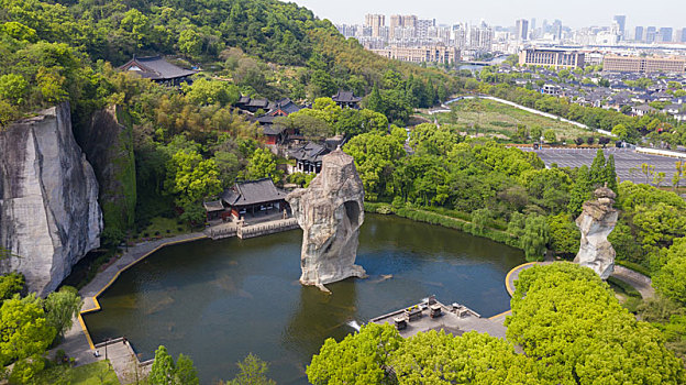 绍兴柯岩景区航拍