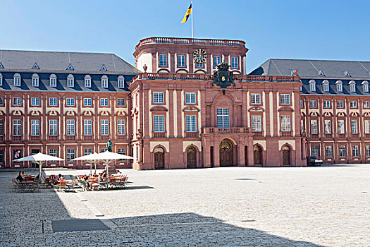 城堡,曼海姆,皇家,宫殿,巴登符腾堡,德国,欧洲