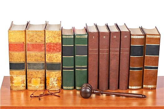 木质,槌,老,法律,书本