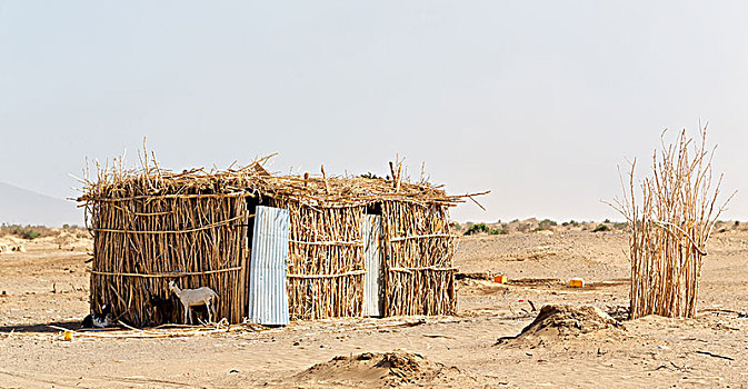 埃塞俄比亚,非洲,穷,房子,人,荒芜,石头
