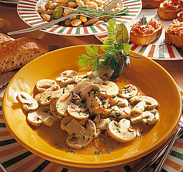腌制,蘑菇,意大利,烹饪