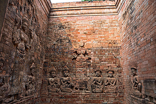 豆蔻寺砖雕柬埔寨暹粒吴哥