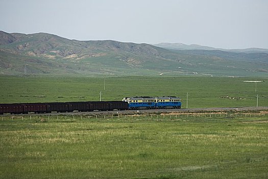 煤炭列车,移动,地点,内蒙古,中国