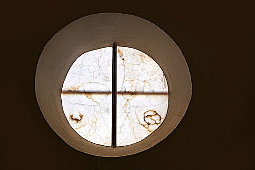 条纹大理岩,圆,窗户,亮光,教堂,西班牙