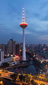 沈阳城市风光彩电塔夜景