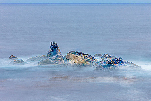 海浪,岩石上,州立公园,大,加利福尼亚,美国