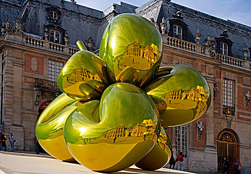 气球,花,黄色,展示,凡尔赛宫
