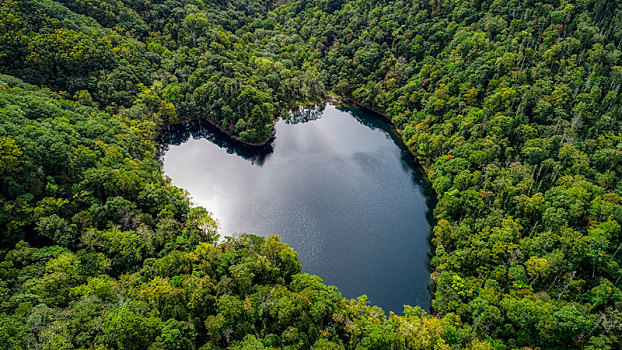 航拍,湖,北海道,日本