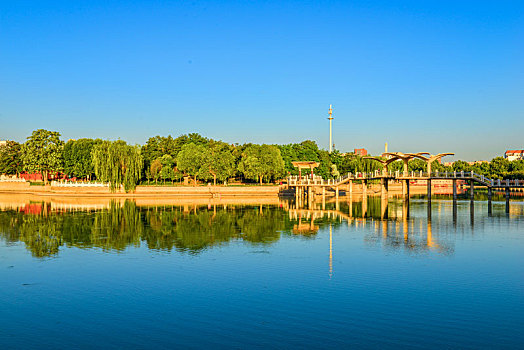 石家庄,水上公园,九曲桥