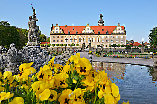 城堡,花园,巴登符腾堡,德国