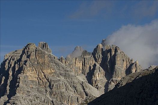 三个,顶峰,区域,白云岩,意大利