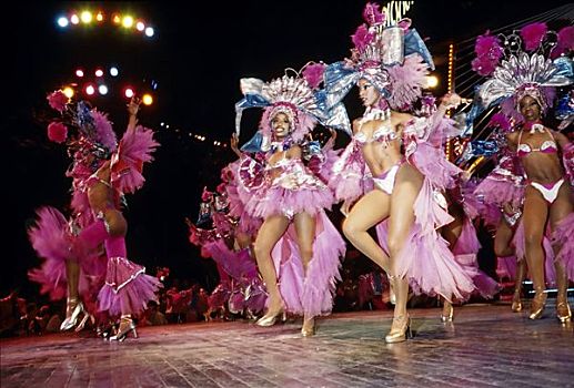 古巴,跳舞,展示,舞者,著名,夜总会,哈瓦那,加勒比海