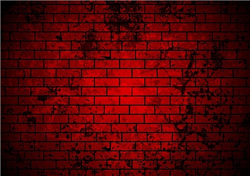 深红,低劣,砖墙,背景