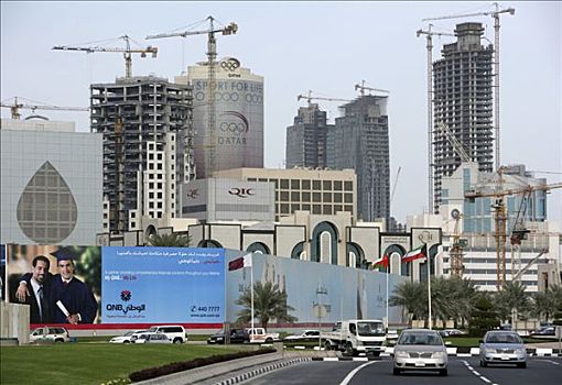 建筑,新,高层建筑,高楼大夏,地区,北方,滨海路,多哈,卡塔尔