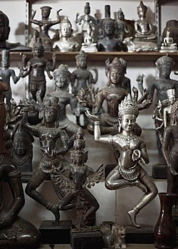 收藏,金属,雕塑,收获,柬埔寨