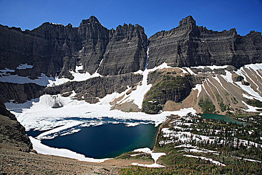 冰山,湖,冰川国家公园,蒙大拿