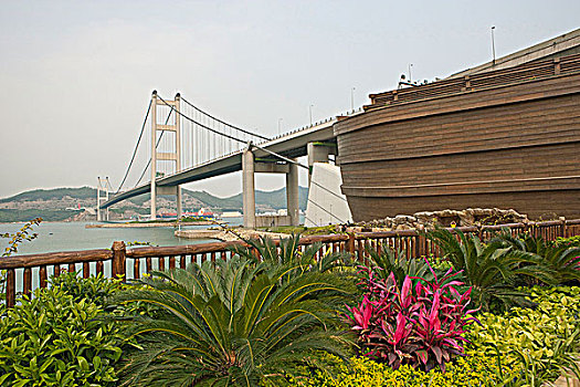 公园,桥,香港