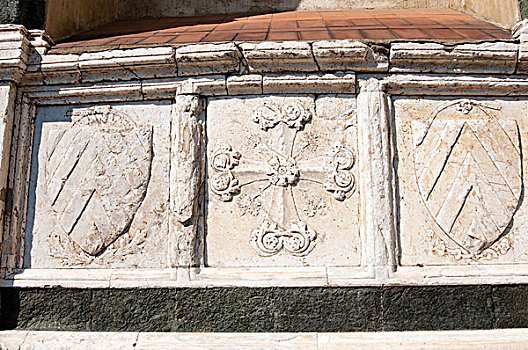 盾徽,广场,新圣母教堂,世界遗产,佛罗伦萨,托斯卡纳,意大利