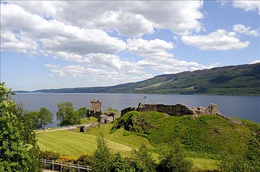 著名,城堡,遗址,尼斯湖,苏格兰,英国,欧洲