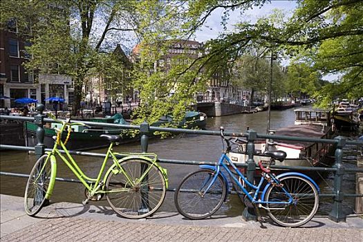 自行车,阿姆斯特丹,荷兰,欧洲