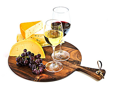 葡萄酒杯,红色,白色,葡萄酒,种类,奶酪
