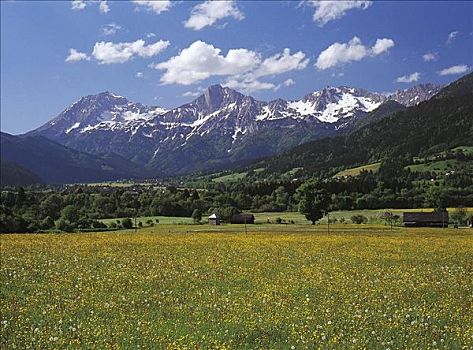 风景,山谷,山峦,阿尔卑斯山,施蒂里亚,奥地利,欧洲